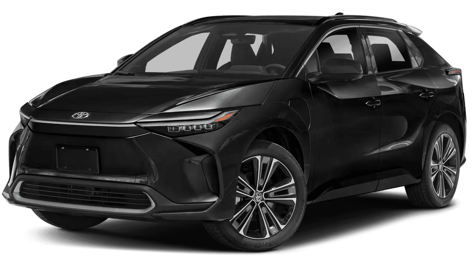 Juodas Toyota bZ4X elektrinis SUV premium pavežėjimo veiklai